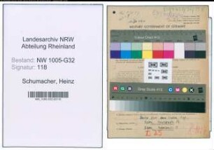 Entnazifizierung Heinz Schumacher , geb. 19.06.1907 (Stadtinspektor)