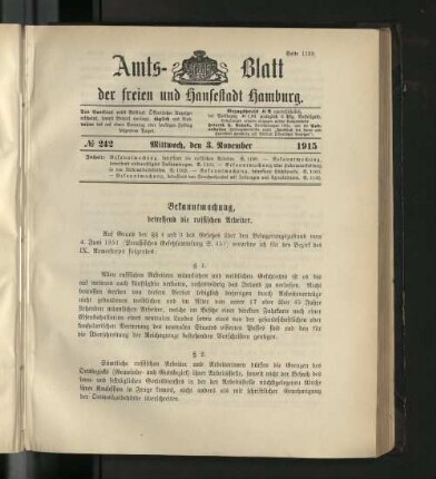 No. 242, 3. November 1915
