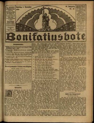 Ausgabe vom Sonntag, den 04. November 1923.