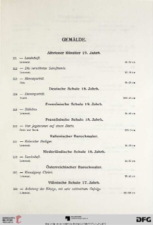 Gemälde (Nr. 321-440)