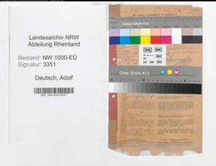 Entnazifizierung Adolf Deutsch, geb. 23.06.1895 (Polizeibeamter)