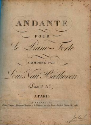 Andante pour le piano-forte