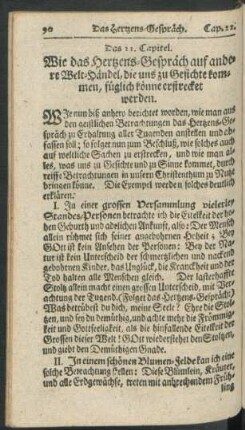 Das 22. Capitel. Wie das Hertzens-Gespräch auf andere Welt-Händel, die uns ...