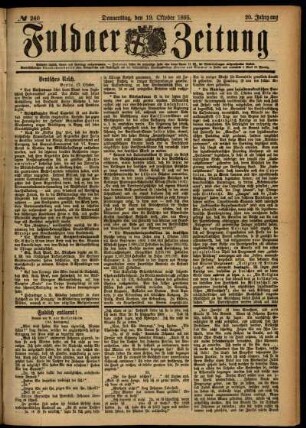 Ausgabe vom Donnerstag, den 19. Oktober 1893.