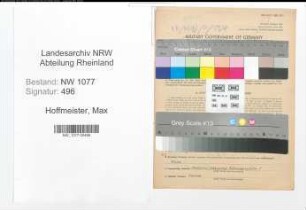 Entnazifizierung Max Hoffmeister , geb. 19.03.1901 (Polizist)