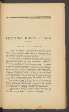 Uma víctima do dever