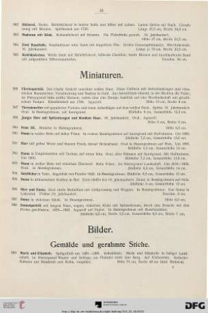 Miniaturen (Nr. 586-598)