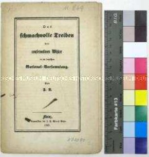 Flugschrift betreffend die Wähler in der Nationalversammlung