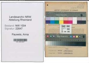 Entnazifizierung Anna Pauwels , geb. 30.10.1903 (Kauffrau)
