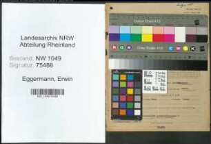 Entnazifizierung Erwin Eggermann , geb. 31.05.1907 (Landgerichtsdirektor)