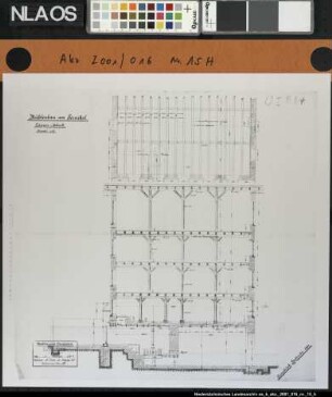 Mühlenstraße: Mühlenbau am Pernickel in OSNABRÜCK Ausf.-Art: Foto Hersteller: Stadtbauamt Osnabrück Format: 41, 5 x 43 cm Maßstab: 1 : 50
