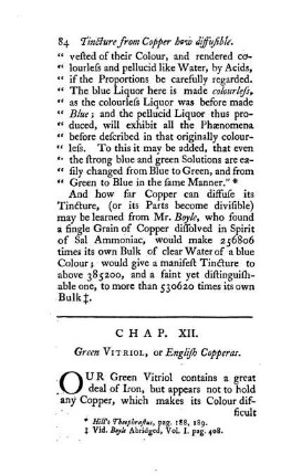 Chap. XII. Green Vitriol, or English Copperas