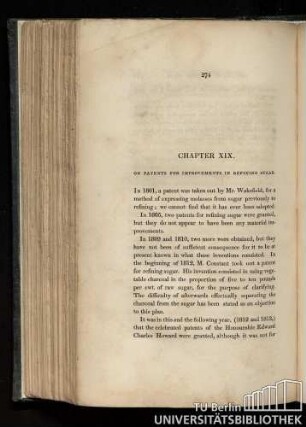 Chapter XIX. On patents for improvements in refining sugar