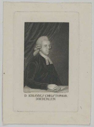 Bildnis des Ioannes Christophorus Doederlein