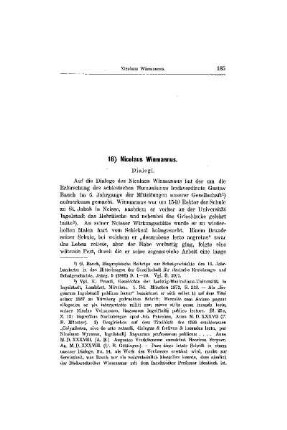 Nicolaus Winmannus : [die lateinischen Schülergespräche der Humanisten]