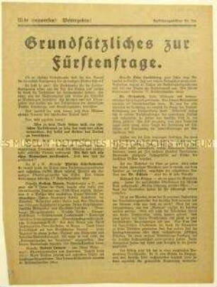 Aufruf der Deutschen Erneuerungs-Gemeinde zum Boykott des Volksentscheids zur Fürstenenteignung 1926
