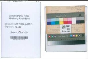 Entnazifizierung Charlotte Heinze , geb. 00.00.0000 ()