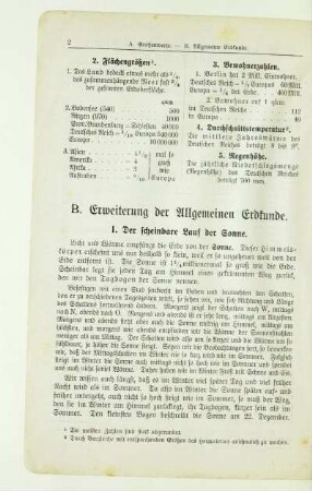 B. Erweiterung der Allgemeinen Erdkunde