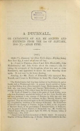 Yorkshire diaries & autobiographies in the seventeenth and eighteenth centuries