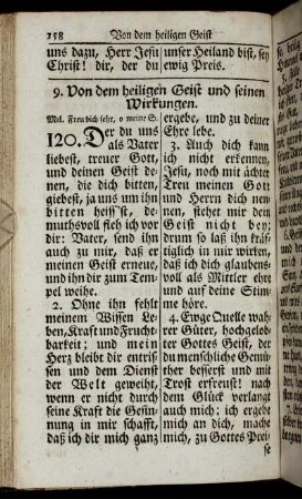 9. Von dem heiligen Geist und seinen Wirkungen.