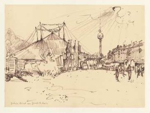 Filzstift von Karl-Heinz Klingbeil: "Zirkus Busch am Friedrichshain" (1976)