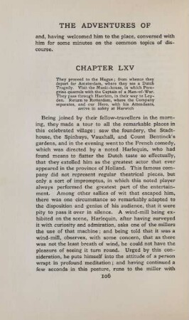 Chapter LXV. They proceed to the Hague; from whence they depart for Amsterdam, where they see a dutch tragedy ...