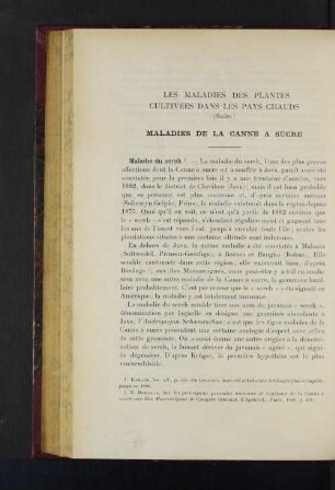 Les Maladies Des Plantes Cultivées Dans Les Pays Chauds.