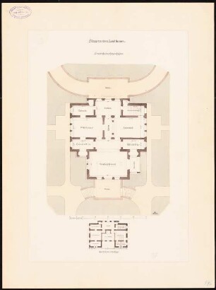 Landhaus: Grundrisse EG und 1.OG