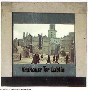 Lublin. Häuserruinen vor dem Trinitatistor