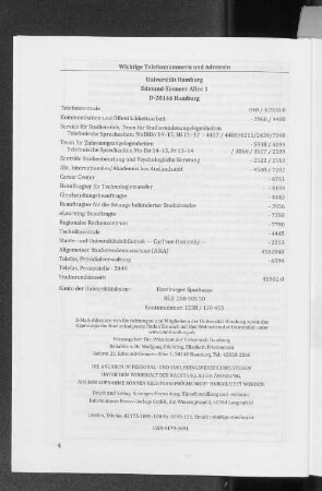 Wichtige Telefonnummern und Adressen