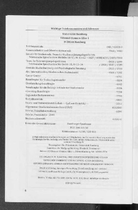 Wichtige Telefonnummern und Adressen