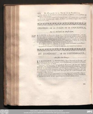 Du Danemarc, Ou De Coppenhague, Au sujet du Change.