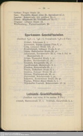 Sparkassen-Geschäftsstellen