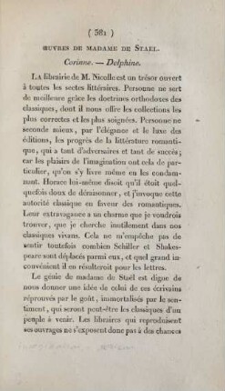 Oeuvres de Madame de Stael