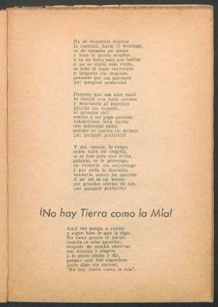 ¡No hay tierra como la mía!