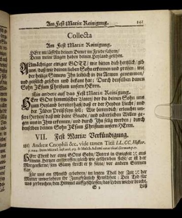 VII. Fest Mariae Verkündigung
