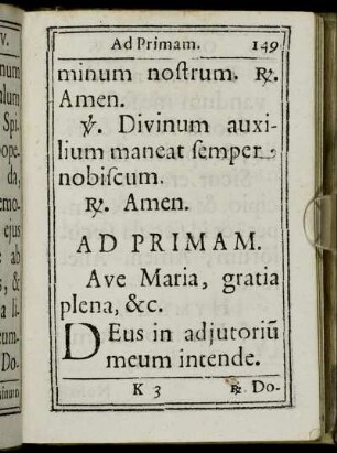 Ad Primam.