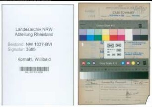 Entnazifizierung Willibald Kornahl , geb. 20.06.1892 (Rektor)