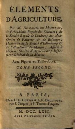 Eléments D'Agriculture, 2