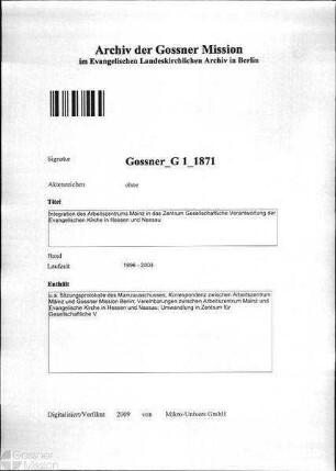 Integration des Arbeitszentrums Mainz in das Zentrum Gesellschaftliche Verantwortung