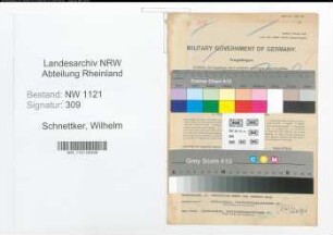 Entnazifizierung Wilhelm Schnettker , geb. 13.05.1900 (Fabrikarbeiter)