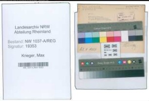 Entnazifizierung Max Krieger , geb. 00.00.0000 ()