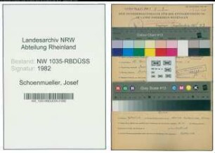 Entnazifizierung Josef Schoenmueller , geb. 18.04.1902 (Ingenieur)