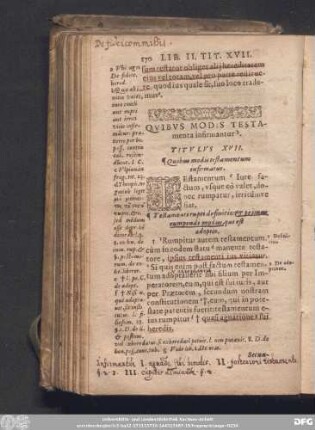 Quibus Modis Testamenta infirmantur. Titulus XVII.