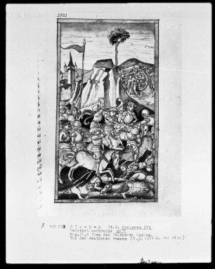 Weltchronik des Jansen Enikel — Sieg des Feldherrn Marius und Tod der Deutschen Frauen, Folio 71recto