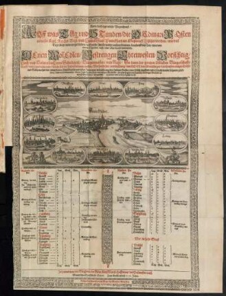 Kurtze doch eygentliche Verzeichnuß/ Auff was Tag und Stunden/ die OrdinariPosten in dieser Keys. Reichs- Wahl- und HandelStatt Franckfurt am Mayn/ aef[...]giget werden/ wie viel Tage solche under wegs bleiben/ auff welche Zeit sie wieder anhero kommen/ benebenst dem Tax/ was von einem Schreiben. Loht/ oder Untz bezahlt werden solle : Denen ... Herrn Schuldheiß/ Bürgermeister/ und Raht/ So dann der gantzen löblichen Bürgerschafft ... Dediciert/ und in Druck geben durch Johannen von den Birghden ... Hoffdiener/ und Postmeister ... Zum Beschluß des 1626. Jahrs
