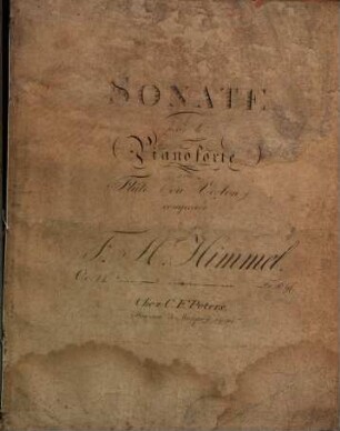 Sonate pour le pianoforte avec flûte (ou violon) : oe. 14