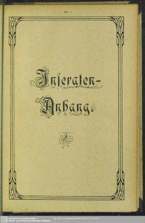 Anzeigen : Inseraten-Anhang