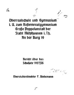 1927/28: Bericht ... - 1927/28