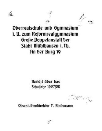 1927/28: Bericht ... - 1927/28